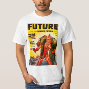 Vintager Pulp Paperback Sci-Fi Girl Hero Cover T-Shirt