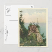 Vintager Pulpit Rock Marquette Michigan Postkarte (Vorne/Hinten)