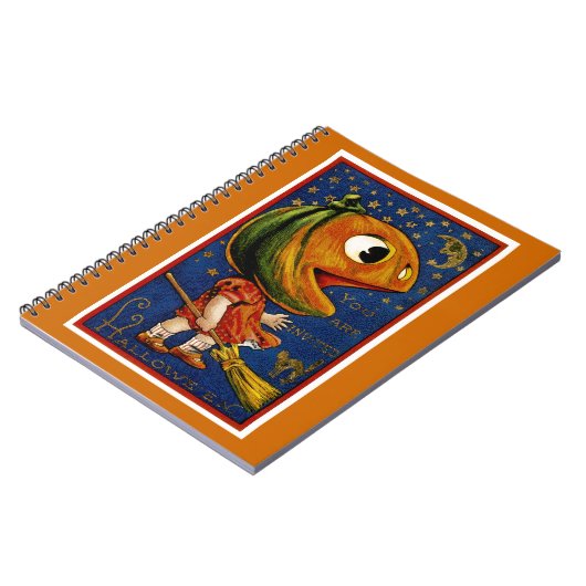 Vintager Pumpenkopf Notizblock (Linke Seite)