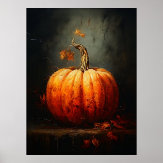 Vintager Pumpkin-Bauernstil Poster (Vorne)