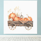 Vintager Pumpkin Cart Leinwanddruck (Insitu (Holzboden))