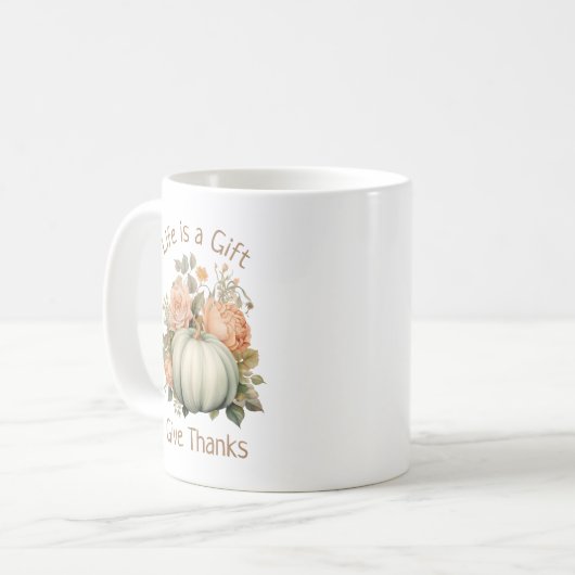 Vintager Pumpkin-Danke Kaffeetasse (Vorderseite Links)