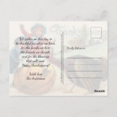 Vintager Pumpkin Erntedank Einladung Postkarte (Rückseite)