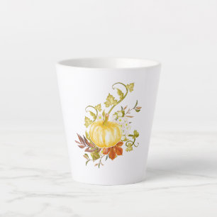 Vintager Pumpkin Erntedank Kunst, Dichtung und Mus Milchtasse