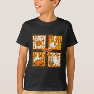 Vintager Pumpkin Latte Albern Gänse Coquette Bow T T-Shirt