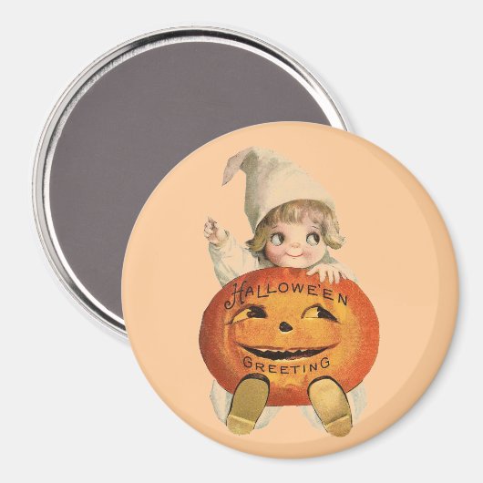 Vintager Pumpkin Tot Magnet (Vorderseite/Rückseite)