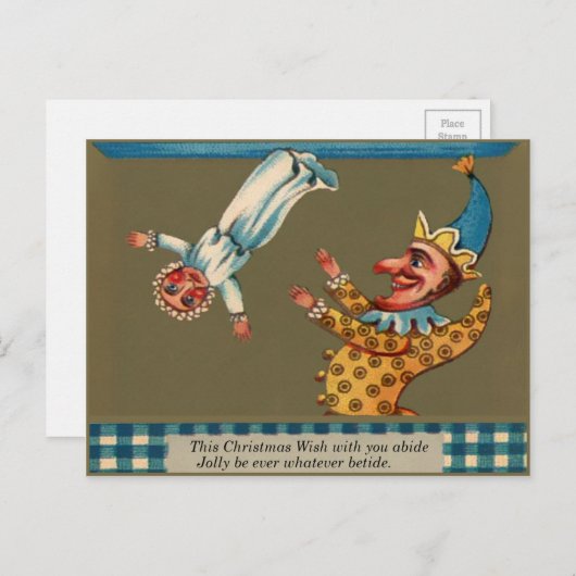 Vintager Punch und Judy Christmas Postkarte (Vorne/Hinten)