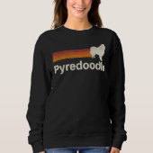 Vintager Pyredoodle Retro Mama Vater Sweatshirt (Vorderseite)