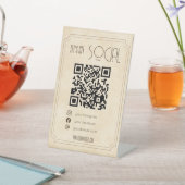 Vintager QR-Code Business scannen mich Social Medi Sockelschild (In SItu)