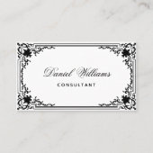 Vintager QR-Code: Elegantes Skript Visitenkarte (Vorderseite)