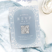 Vintager QR-Code RSVP Karte