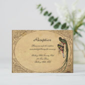 Vintager Quetzal Bird Eleganter Hochzeitsfeier-Emp Einladung (Stehend Vorderseite)