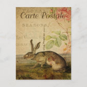 Vintager Rabbit, französischer Carte Postale Postkarte (Vorderseite)