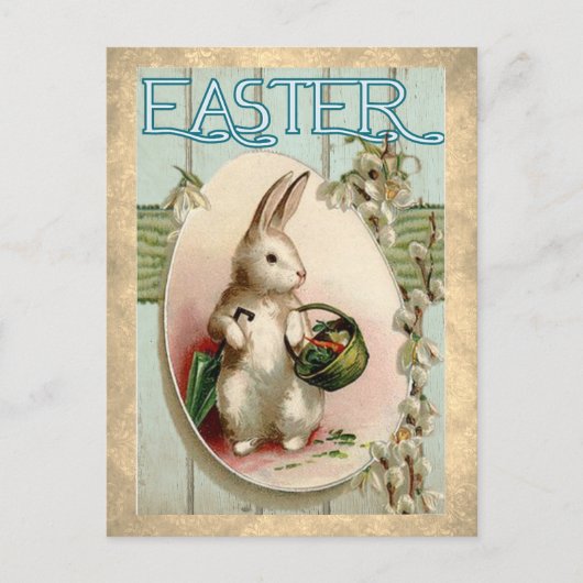 Vintager Rabbit - Osterbilderausstellung Postkarte (Vorderseite)