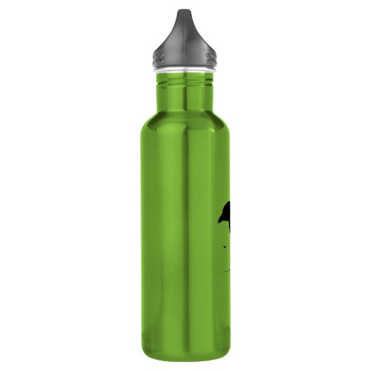 Vintager Rabe - kundenspezifisches Goth kräht Trinkflasche (Links)