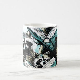 Vintager Raccoon Readers Club Kaffeetasse