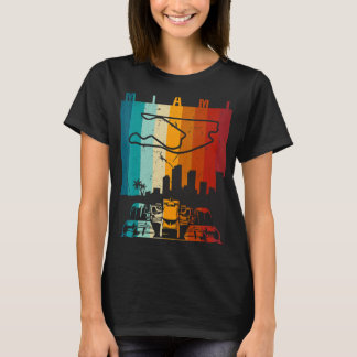 Vintager Racing-Track-Fan der Miami-Formel T-Shirt