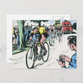 Vintager Raddruck Postkarte (Vorne/Hinten)