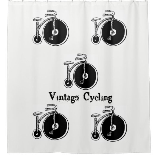 Vintager Radduschvorhang Duschvorhang (Vorderseite)