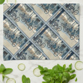 Vintager radfahrender Druck Handtuch (Gefaltet)