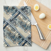 Vintager radfahrender Druck Handtuch (Viertel Falte)