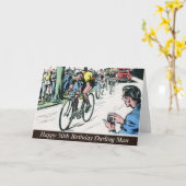 Vintager radfahrendruck karte (Gelbe Blume)