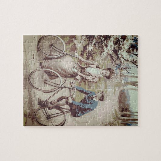 Vintager radfahrenfahrrad-Druck Puzzle (Horizontal)