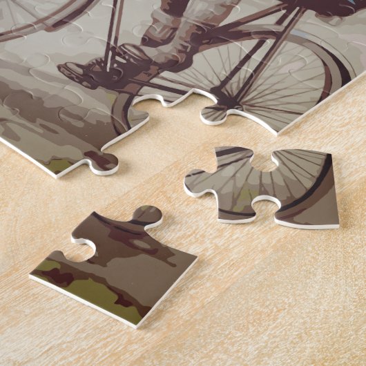 Vintager radfahrenfahrrad-Druck Puzzle (Seite)