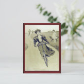 Vintager Radfahrer Postkarte (Stehend Vorderseite)