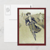 Vintager Radfahrer Postkarte (Vorne/Hinten)