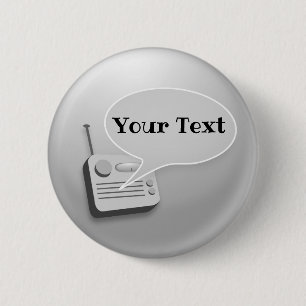 Vintager Radiovortrag Button