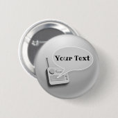 Vintager Radiovortrag Button (Vorne & Hinten)