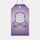 Vintager Rahmen 80. Geburtstag Danke, Geschenktag Geschenkanhänger (Rückseite)