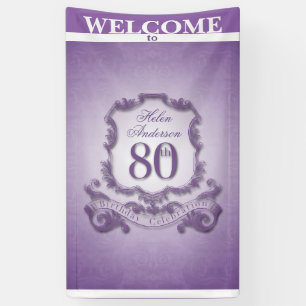 Vintager Rahmen 80. Geburtstags-Feier Fahne Banner