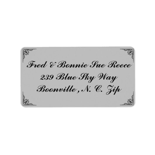 VINTAGER RAHMEN - ADRESSE-ETIKETT ADRESSAUFKLEBER (Vorne)