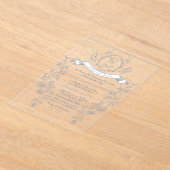 Vintager Rahmen Chinoiserie Babydusche Acryleinladungen (Ablage )