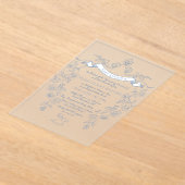 Vintager Rahmen Chinoiserie Babydusche Acryleinladungen (Ablage )