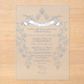 Vintager Rahmen Chinoiserie Babydusche Acryleinladungen (Vorderseite)