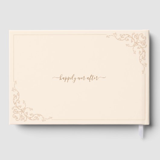 Vintager Rahmen Doppelglückssehen Gästebuch (Rückseite)