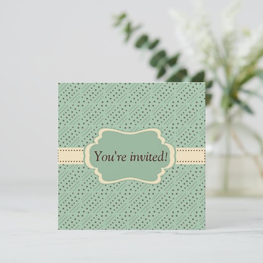 Vintager Rahmen Einladung (Stehend Vorderseite)