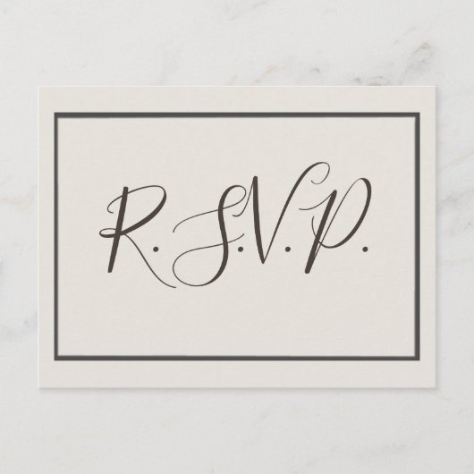 Vintager Rahmen elegante Hochzeitskarten uAwg Einladungspostkarte (Vorderseite)