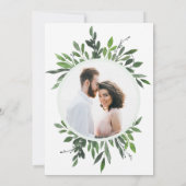 Vintager Rahmen Foto Hochzeitseinladung. Einladung (Rückseite)