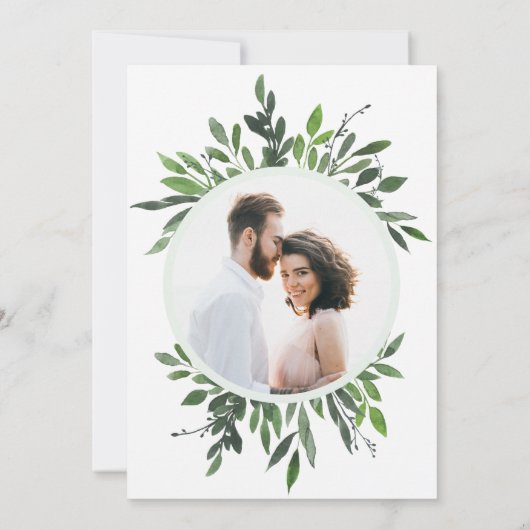 Vintager Rahmen Foto Hochzeitseinladung. Einladung (Rückseite)