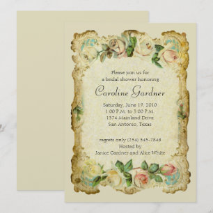 Vintager Rahmen für Brautparty Einladung