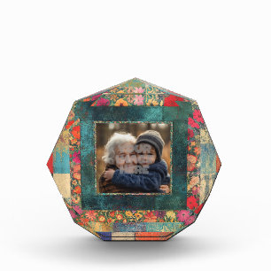 Vintager Rahmen für die Blumenbearbeitung in Ihren Fotoblock
