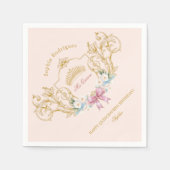 Vintager Rahmen für die Quinceanera-Klasse Serviette (Vorderseite)