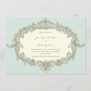 Vintager Rahmen für Hochzeitsfeiern Einladung