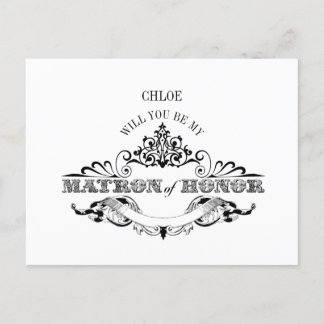 Vintager Rahmen für meine Ehrenkarte Einladungspostkarte