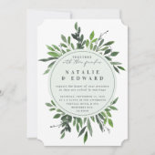 Vintager Rahmen Hochzeitseinladung. Einladung (Vorderseite)