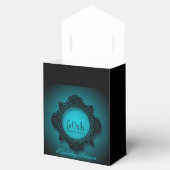 Vintager Rahmen in Blue 50th Birthday Gefallen Box Geschenkschachtel (Geöffnet)